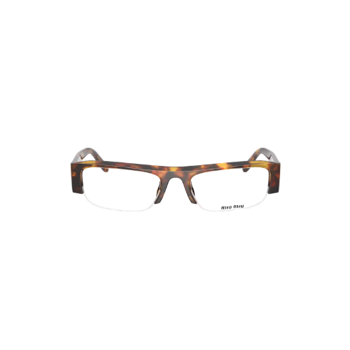 Miu Miu - Non Prescription Clear Square Tortoise Half Frame